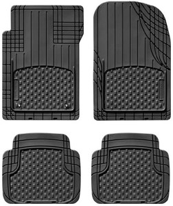 lot 31880 image: WeatherTech Universal Trim to Fit All Weather Floor Mats for Car, SUV, Automotive Vehicle - 4-Piece Set Black, Similar to picture