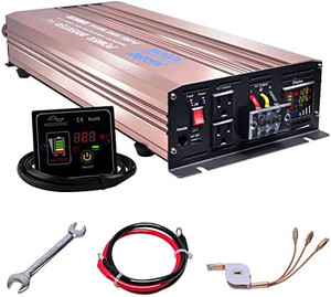 lot 31901 image: XWJNE 3000 Watts Power Inverter 12V to 110V Pure Sine Wave Car Plug Inverter Adapter Power DC to AC Converter with Remote Control and LED Display 4.2A USB Charging Ports & 2 AC Outlets Car Charger