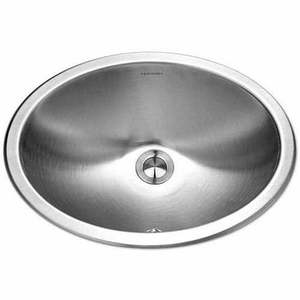 lot 31909 image: Houzer CHTO-1800-1 Opus Series Topmount Stainless Steel Single Bowl Lavatory Sink with Overflow