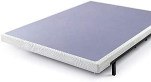lot 45819 image: Zinus Walter 4 Inch Low Profile Metal Box Spring With Wood Slats, Full Box Dmg