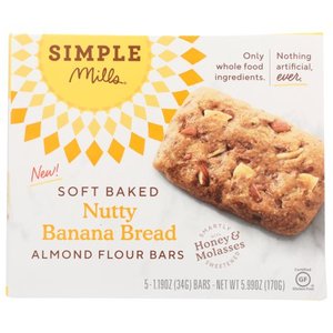 lot 45884 image: SOFT BAKED NUTTY BANANA BREAD ALMOND FLOUR BARS, NUTTY BANANA BREAD