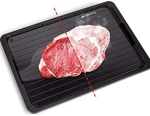 lot 54520 image: Rapid Defrosting Tray for Thawing Frozen Meat Thawing Plate for Fast defrosting of Frozen Foods Premium Quality