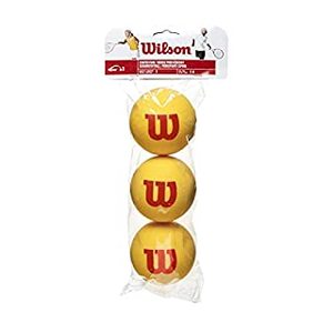 lot 54526 image: WILSON Sporting Goods Starter Foam Tennis Ball - 3 Ball Pack,Orange,WRZ258900 (B003J6QW6I)