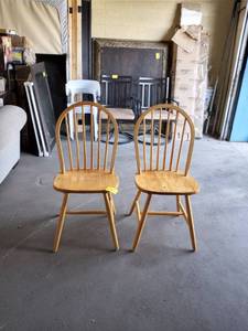 lot 27685 image: wood chair set of tan