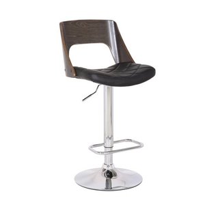 lot 27694 image: Mid Century Modern Wood Metal Adjustable Swivel Barstool- Retail$98.32 1only