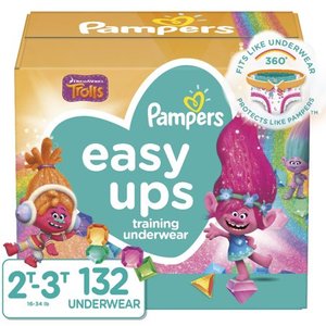 lot 1109 image: Pampers Easy Ups Girls Training Underwear, 2T - 3T, 132 Count 2 sleeves 66 in each sleeve