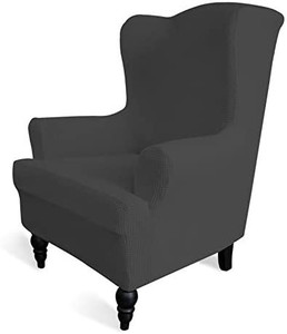 lot 1125 image: Easy-Going Stretch Wingback Chair Sofa Slipcover 1-Piece