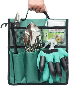 lot 1139 image: Garden Kneeler Tool Bag Stool Pouch Seat Storage Tote Hanging Organizer with Handle see pics for design