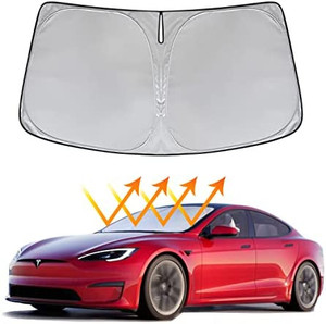 lot 1172 image: Foldable Window Sunshade Auto Heat Shield Sun Visor Protector Blocks UV Rays Keep Your Car Cooler
