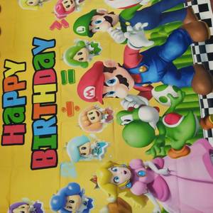 lot 1178 image: MARIO BIRTHDAY BACKDROP