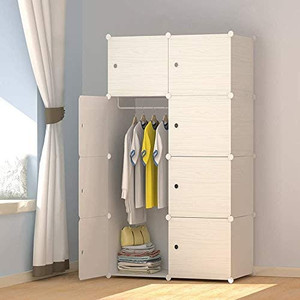 lot 5120 image: JOISCOPE MEGAFUTURE Wood Pattern Portable Wardrobe