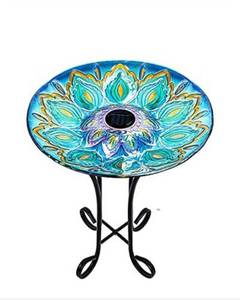 lot 5123 image: VCUTEKA Glass Bird Bath