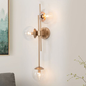 lot 5133 image: LNC MODERN ROSE GOLD VANITY - CLEAR GLASS
