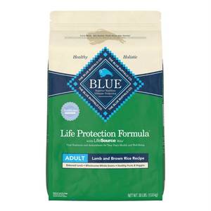 lot 5175 image: Blue Buffalo Life Protection Formula Lamb and Brown Rice Dry Dog Food for Adult Dogs Whole Grain 30 lb. Bag