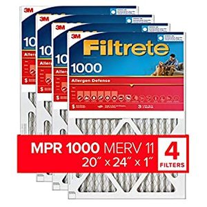 lot 5187 image: 3M 20x24x1 Micro Allergen Filters - 4 Pack