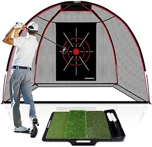 lot 6089 image: CHAMPKEY Premium 10 x 7 Golf Hitting Net