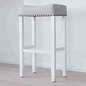 lot 6095 image: Nathan James Hylie Nailhead Wood Pub-Height Kitchen Counter Bar Stool