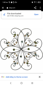 lot 6203 image: 24 Metal Flower Scroll Wall Art