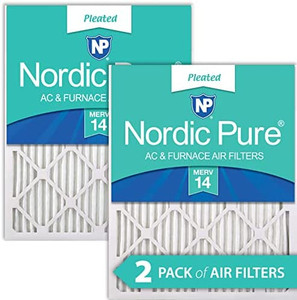 lot 6229 image: Nordic Pure 16x20x1 MERV 14 Pleated AC Furnace Air Filters 2 Pack