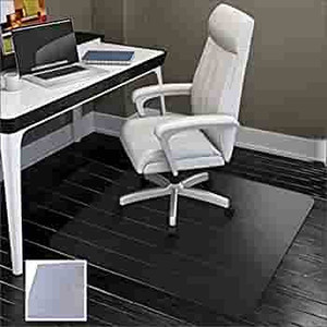 lot 8127 image: SHAREWIN Office Chair Mat for Hard Floors - 47�47,Heavy Duty Clear WoodTile Floor Protector PVC Transparent