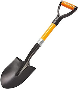 lot 8137 image: Shovel for Digging 28-inch Small Round Shovel with D-Handle Kids Metal Beach Shovel��Camp Shovel ��Garden Shovel ,Gardening Tools Fiberglass Handle