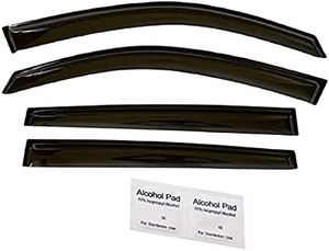 lot 8154 image: Smoke Tinted Tape-On Side Window Vent Visor Deflectors Rain Guards Compatible with Volkswagen VW Tiguan 2018-2022 S SE SEL R-Line