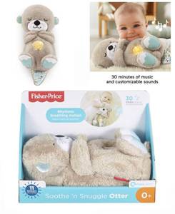 lot 8175 image: Fisher Price Soothing Musical Baby Otter Stuffed Animal