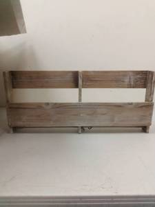 lot 8176 image: Entryway OrganizerShelf With Hooks, Rustic Look