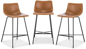 lot 8184 image: Poly and Bark Paxton 24�� Counter Stool, Set of 3 Tan