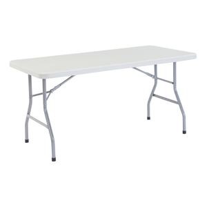 lot 8185 image: National Public Seating� 30 x 60 Rectangular Folding Table Speckled Grey 1000 lb capacity