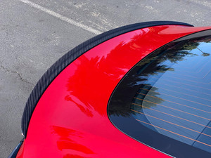 lot 8187 image: TESLA MODEL 3 GENUINE CARBON FIBER REAR SPOILER (OEM STYLE)