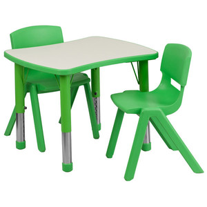 lot 8260 image: Flash Furniture YU-YCY-098-0032-RECT-TBL-GREEN-GG 21 78 x 26 58 ,Table Legs Only, Set of 4