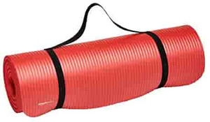 lot 9346 image: Amazon Basics 12-Inch Extra Thick Exercise Yoga Mat -RED