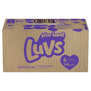 lot 9348 image: Luvs Pro Level Leak Protection Diapers, Size 6 - 144 ct. (Over 35 lb.)