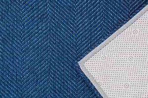 lot 9350 image: GLOWINDO Indoor Outdoor Jacquard Herringbone 4Seasons Strong Dog Pet Washable Bedroom Carpet�� (Dark Blue, Navy, (20 x 39 inch))