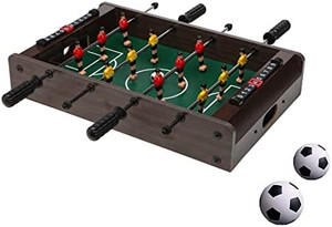 lot 9385 image: Shevshavan 18(inch) Mini Foosball Table Table Top Wooden Hockey Game Tabletop SoccerFoosball Game Small Foosball Table Football Table as Birthday Gift