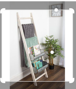 lot 9439 image: Kate and Laurel Pothos Ladder Quilt Rack $119.00