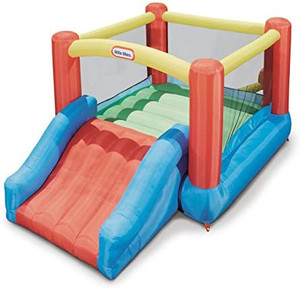 lot 9442 image: Little Tikes Jr. Jump n Slide Bouncer, Multicolor with pump pump powers onimD