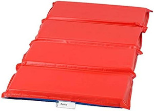 lot 9452 image: Angeles-CF400-509RB Rest 2 Nap Mat, 4 Section Folding Sleeping Mats for KidsToddlers Daycare, Waterproof Seams, HomeschoolClassroom Rest Mat
