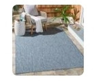 lot 7250 image: Safavieh Courtyard Navy and Gray 9 x 12 Sisal Weave Area Rug- Retail $206