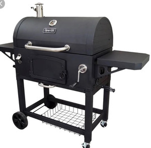 lot 8067 image: Dyna-Glo Heavy-Duty Charcoal Grill with Door, Large, Black Retail $241.63