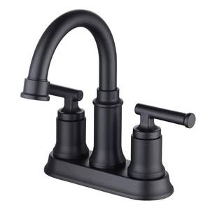 lot 6304 image: Glacier Bay Oswell 4 in. Centerset 2-Handle High-Arc Bathroom Faucet