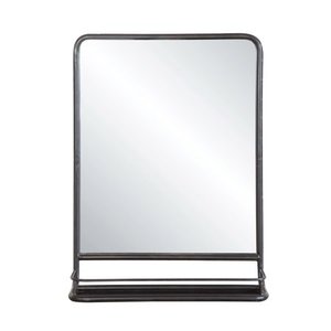 lot 6326 image: Metal-Framed Mirror with Shelf
