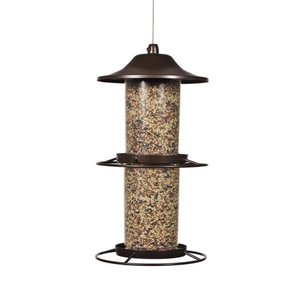 lot 6404 image: Perky-Pet Bronze Panorama Wild Bird Tube Seed Feeder