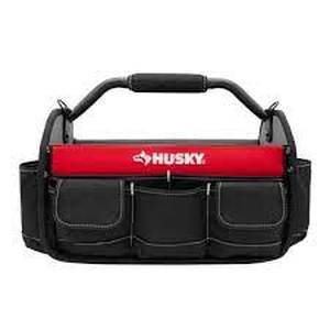 lot 6280 image: Husky 17 in. 18 Pocket Open Top Tool Bag