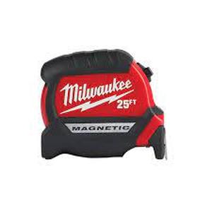 lot 6301 image: Milwaukee 25ft Wide Blade Magnetic Tape Measure