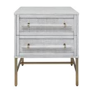 lot 6344 image: 222 Fifth Sophia 2-Drawer White Nightstand