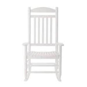 lot 6356 image: Patio Wood Outdoor Rocking Chair