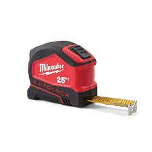 lot 6414 image: Milwaukee 25ft Autolock Tape Measure