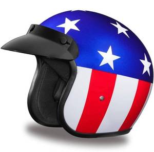 lot 27948 image: Daytona Helmets 34 Shell Open Face Motorcycle Helmet Size Medium - DOT Approved